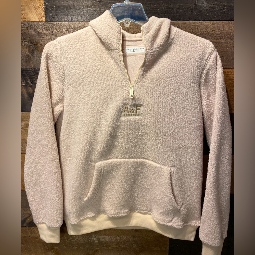 Abercrombie & Fitch Kids 1/4 Sherpa Hoodie NWOT